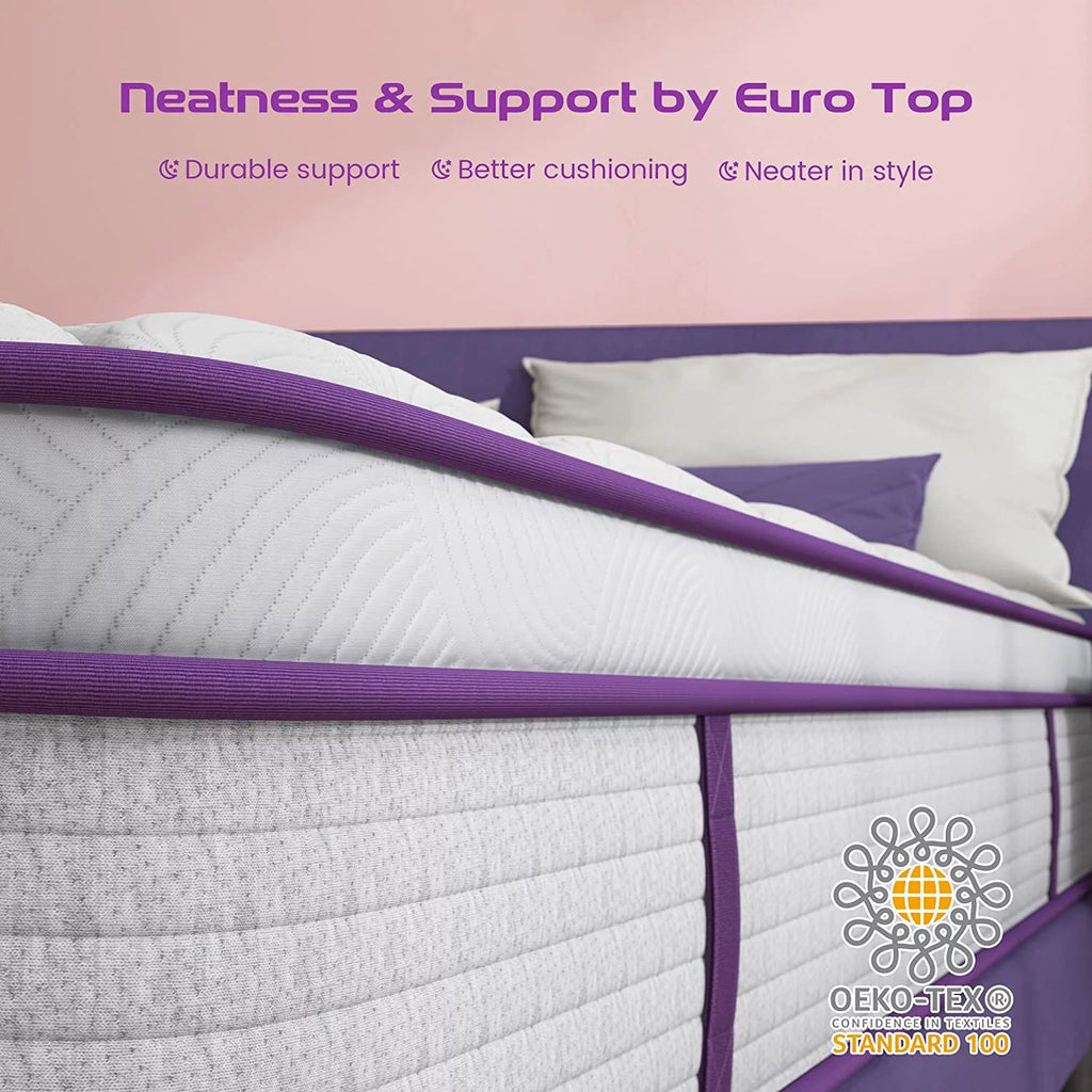 Queen Size 10 inch Hybrid Memory Foam Mattress T578