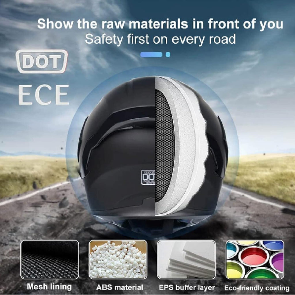Full Face Flip Up Modular Dual Visor Motorcycle Helmet U136