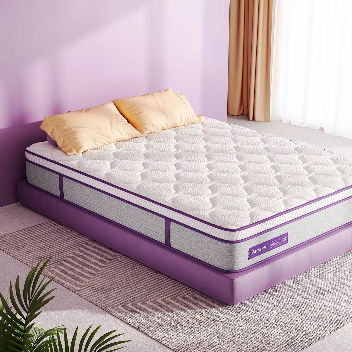 Queen Size 10 inch Hybrid Memory Foam Mattress T578