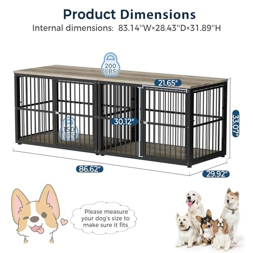 Brown Wooden Dog Crate Furniture TV Stand N74002