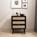 2 Sets of Rattan 3 Drawer Wood Dresser S266865