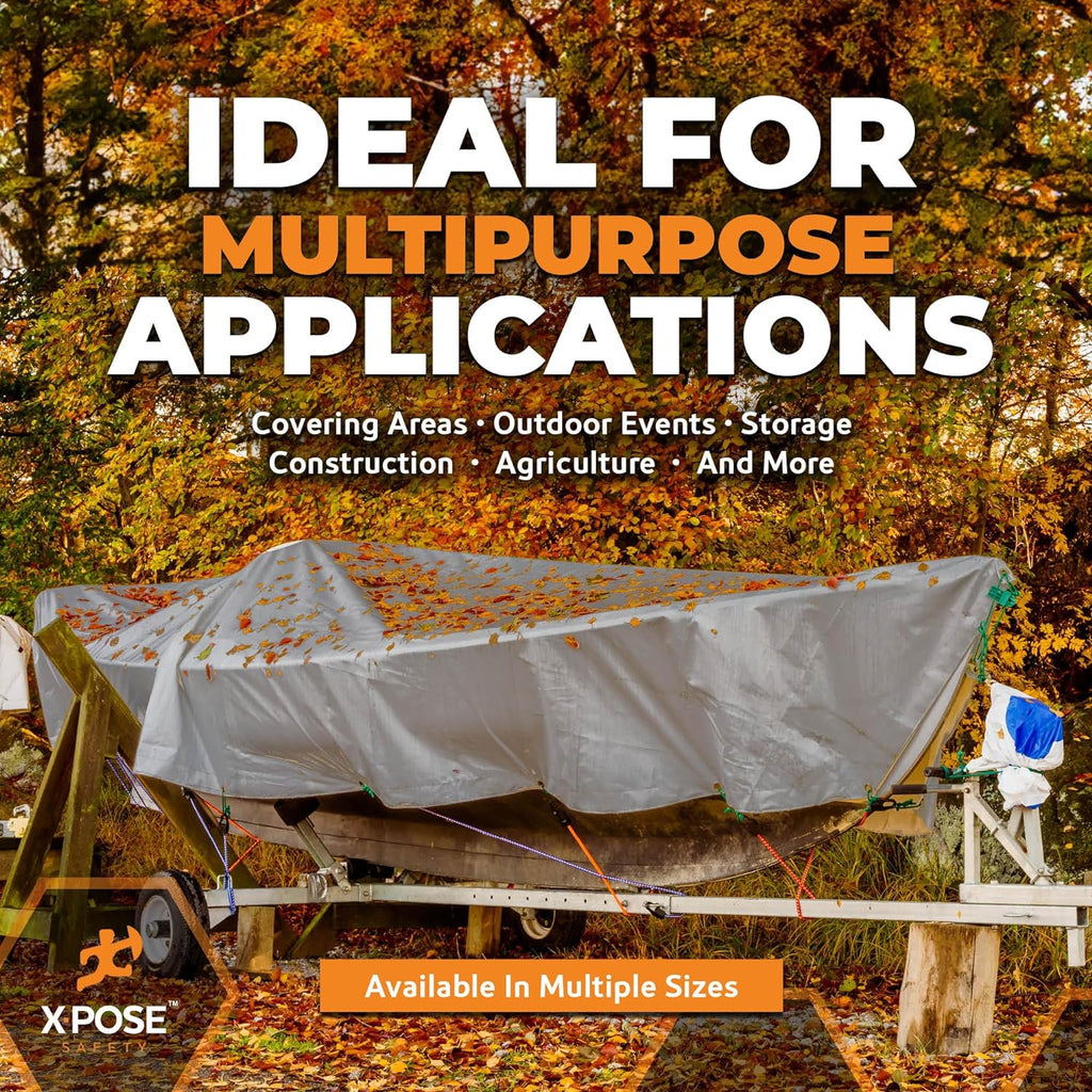 Silver Poly Tarp 30' X 50' 12 Mil Polyethylene G2743