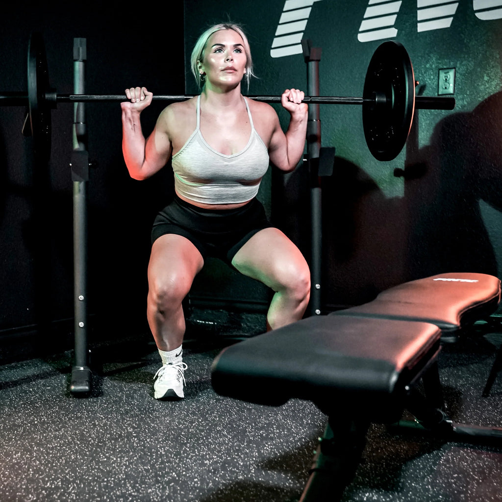 Two-Piece Olympic Weight Bench with Squat Rack I228