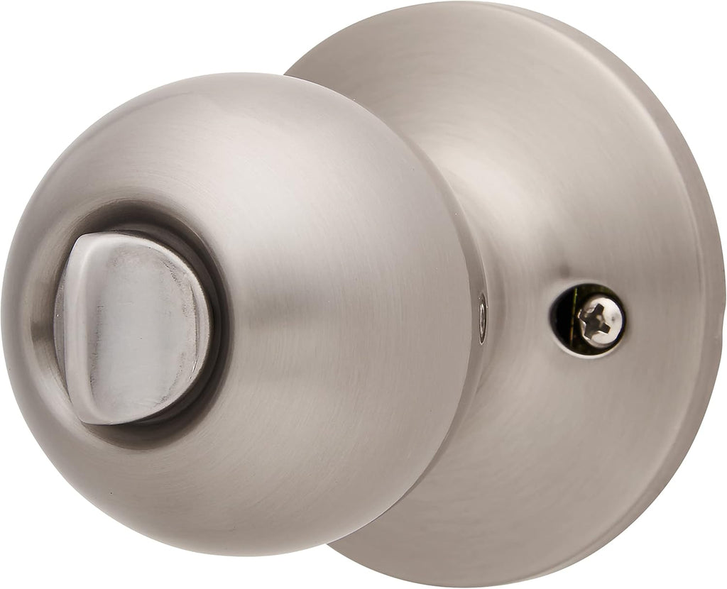Satin Nickel Keyed Entry Door Knob and Deadbolt Set, Pack of 2 I55330