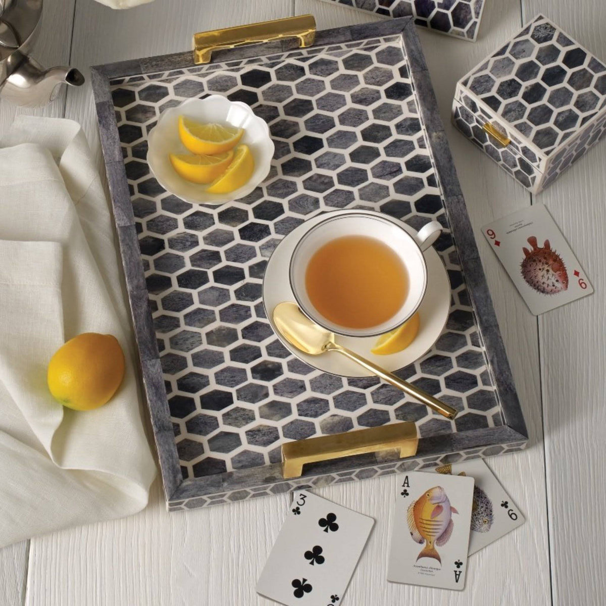 Ivory/Grey Tray I92710