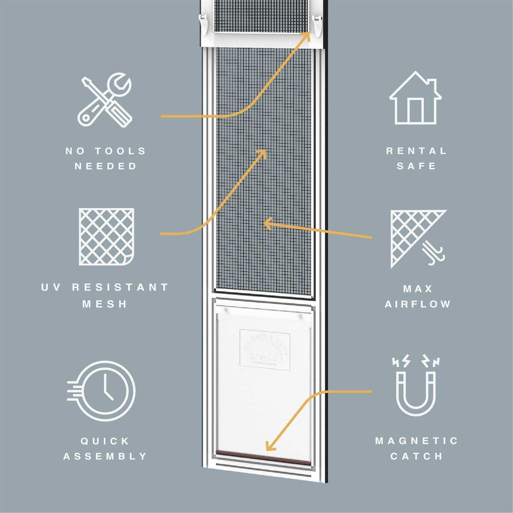 Patio Pet Door Screen Insert Panel for Sliding Doors C695534