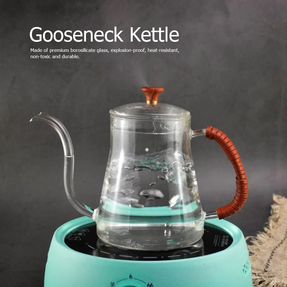 Thickened Glass Gooseneck Kettle 600ML S4057