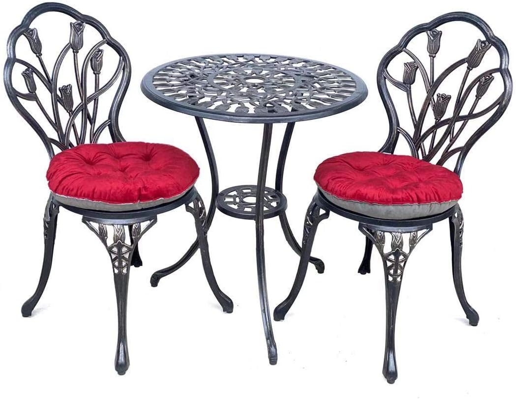 5 Pc Cast Aluminum Patio Bistro Table Set L1011