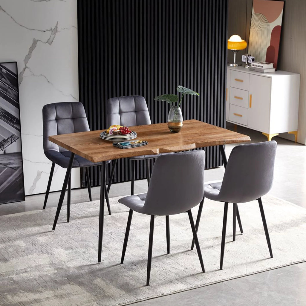 Wooden Dining Table with Metal Legs B36020