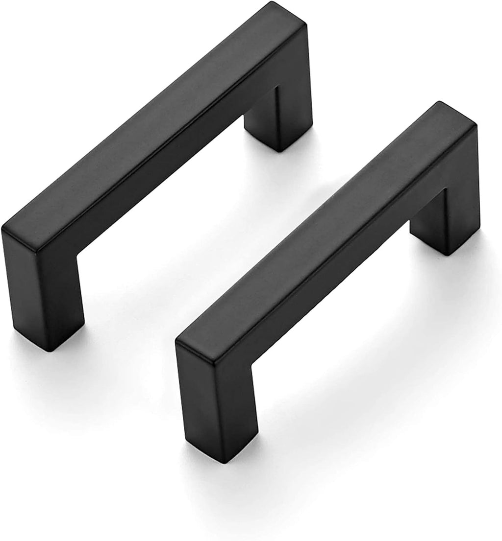 30 Pack 3 Inch Matte Black Square Cabinet Handles U21033