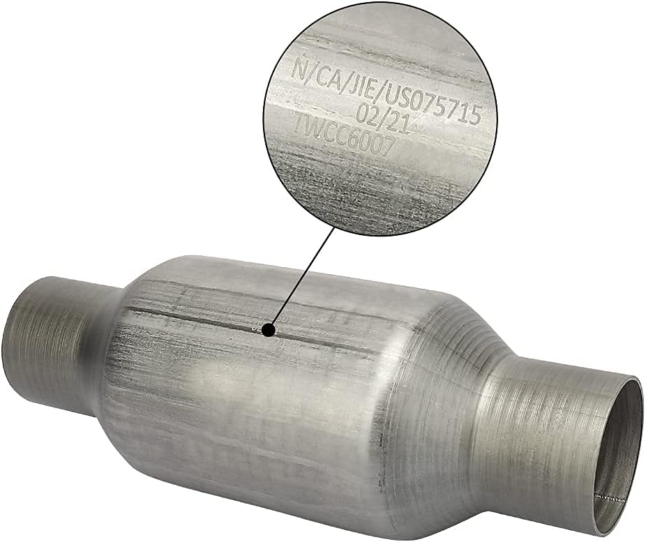 2.25" Inlet/Outlet Universal Catalytic Converter, High Flow Exhaust Pipe, Pack of 2 X36163