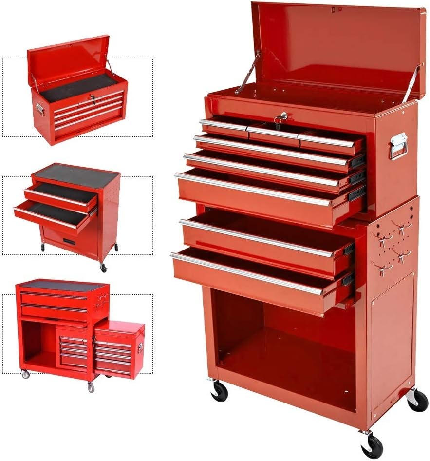 8-Drawer Rolling Tool Chest with Lock H97230
