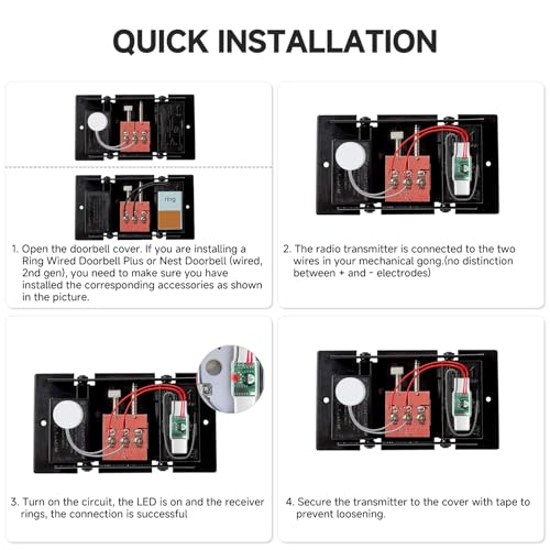 Wireless Doorbell Chime Extender with Receiver M5527