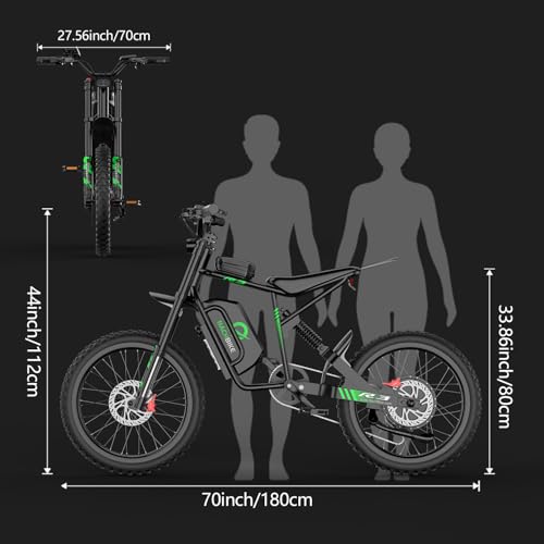 4000W 60V25Ah Electric Dirt Bike with 19'' Tire A9306