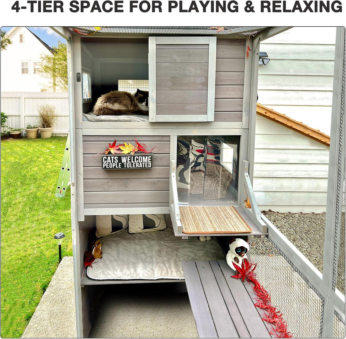Large Cat House with 4 Levels, 77" L N272074
