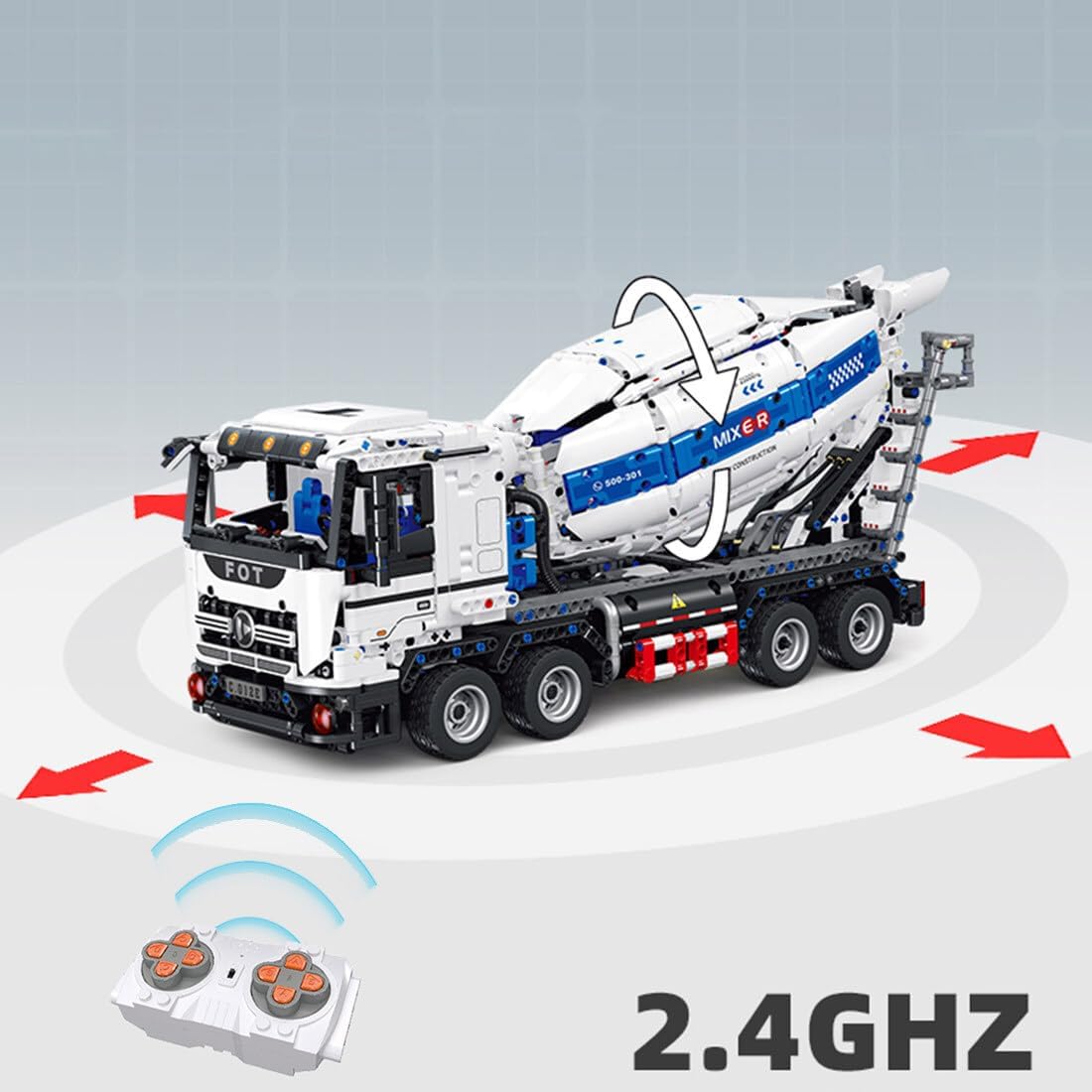Cement Tanker Truck Building Kit Y12547