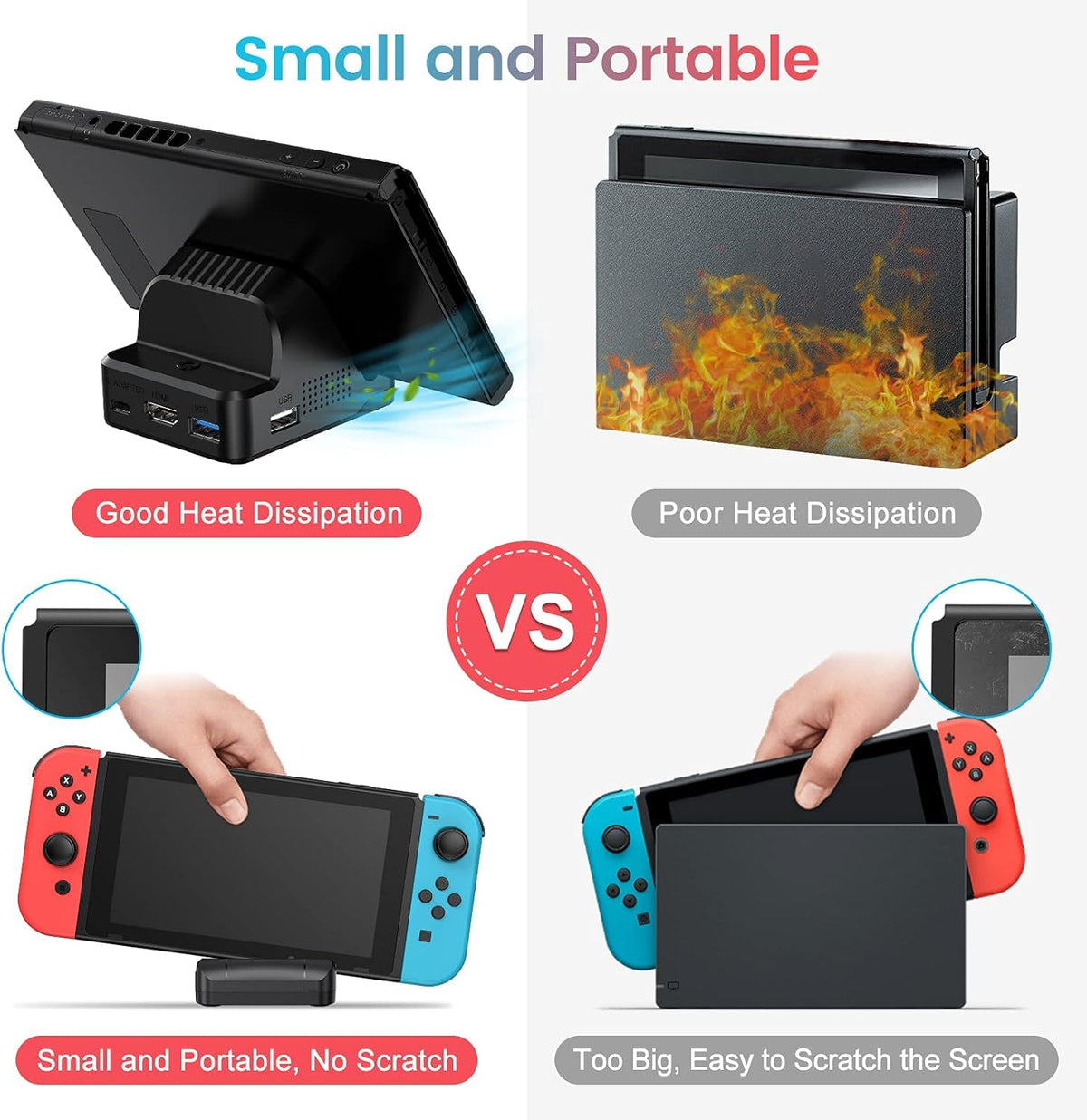Switch TV Dock with 4K HDMI Cable M965