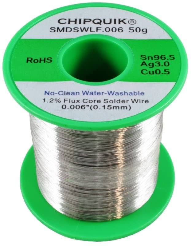 96.5/3/0.5 Tin/Silver/Copper No-Clean Solder Wire 50g R669527