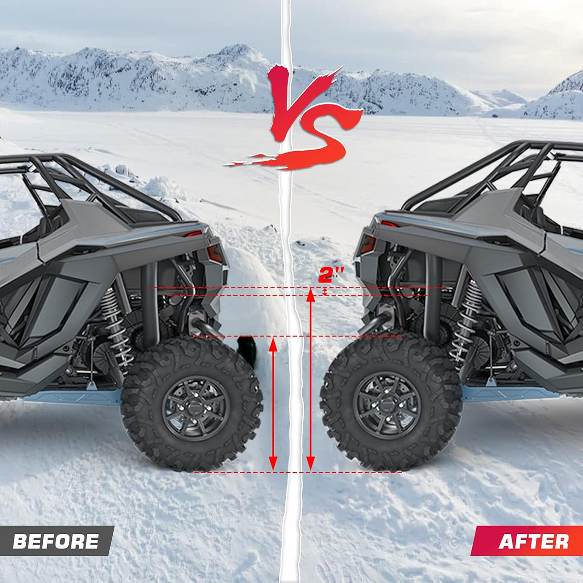 UTV Front & Rear Full Suspension Lift Kit for Kawasaki Teryx 750 800 W93383
