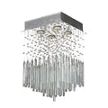 Chrome 4-Light Square Flush Mount P96909