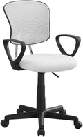 White Black Mesh Ergonomic Swivel Office Chair T83616
