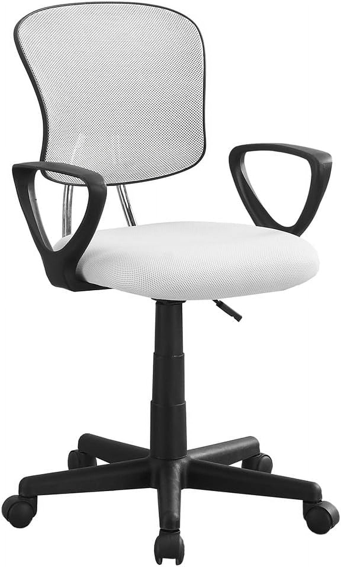 White Black Mesh Ergonomic Swivel Office Chair T83616