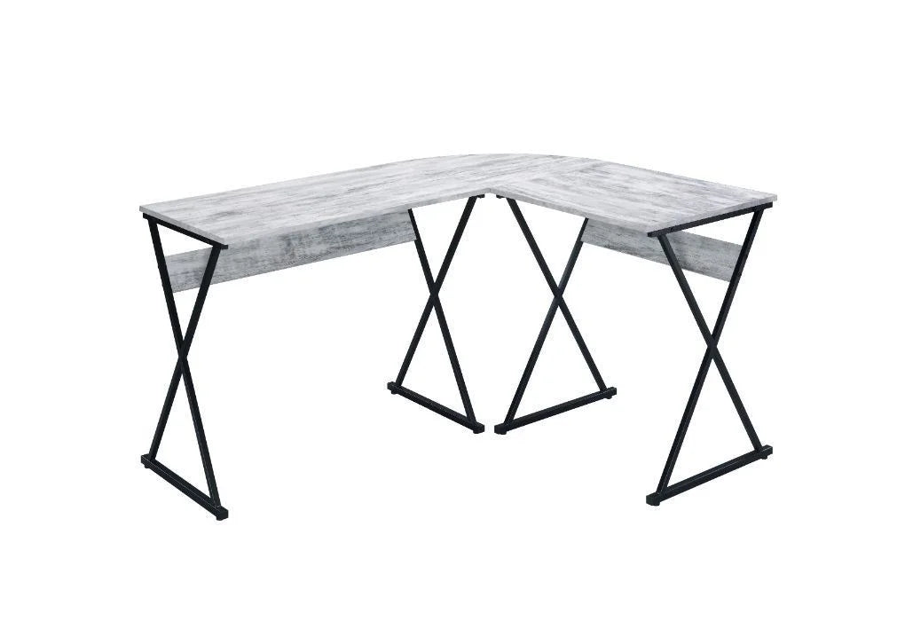 Antique White Black Writing Desk C60186