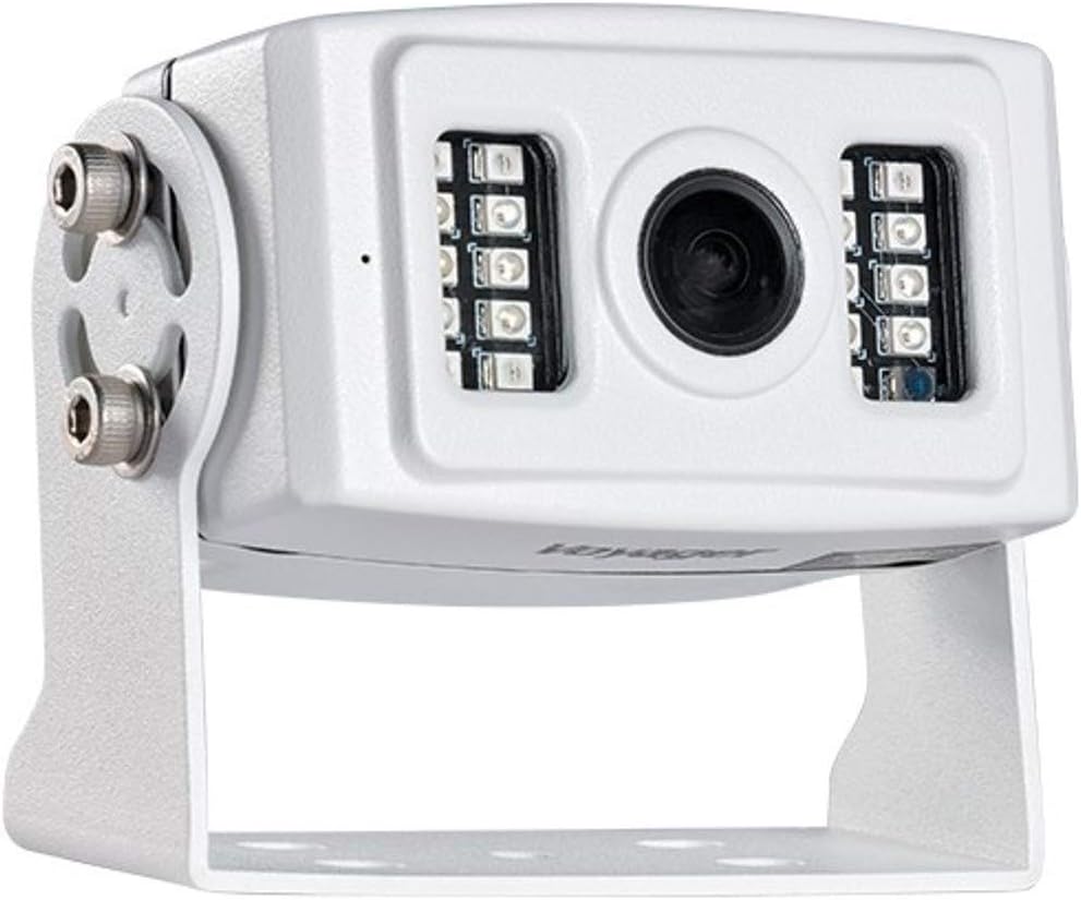 White Rear Color Camera with LED Low-Light Assist, 1/3 CMOS Image Sensor, 600 TV Lines Resolution, 145° Viewing Angle, Waterproof (IP69K) G504