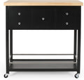 Natural Black Kitchen Cart G3956