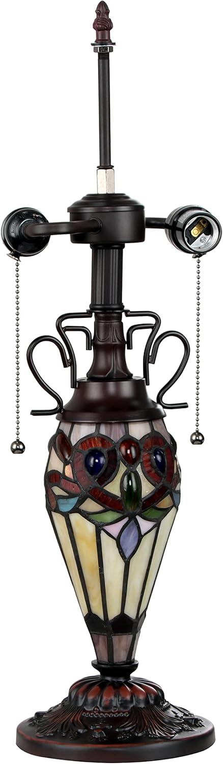 Dark Bronze 3 Light Double Lit Table Lamp 16" Shade Z524880