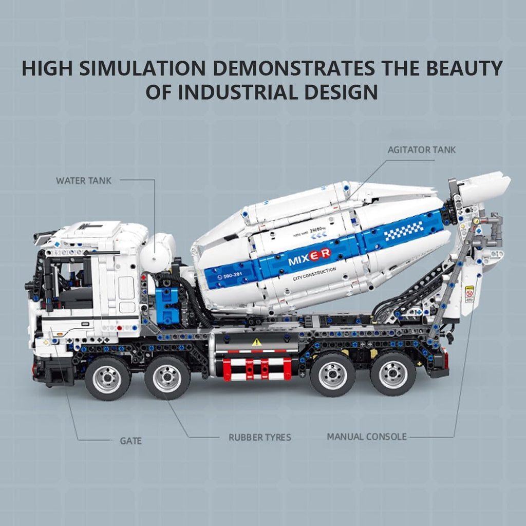 Cement Tanker Truck Building Kit Y12547