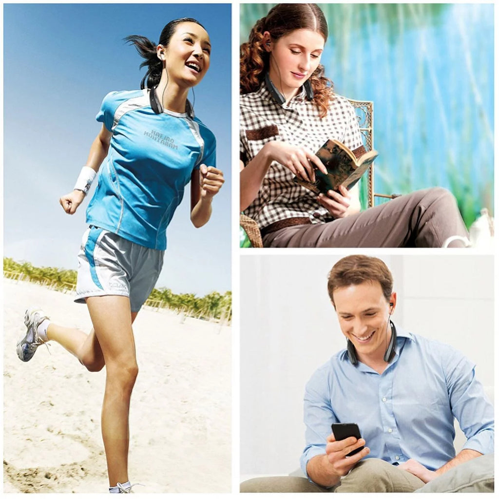 Neckband Wireless Headset with Retractable Earbuds B523118