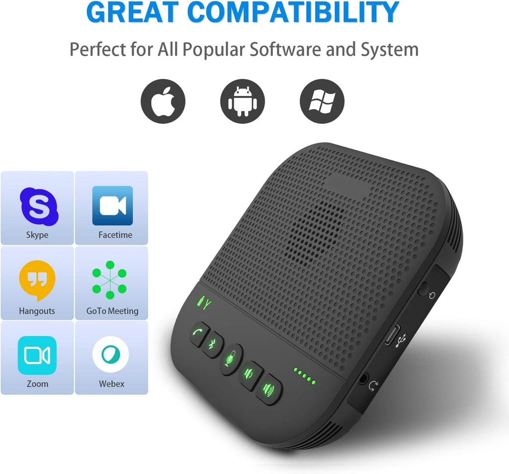 Bluetooth Conference Speakerphone with 4 Mics V22657