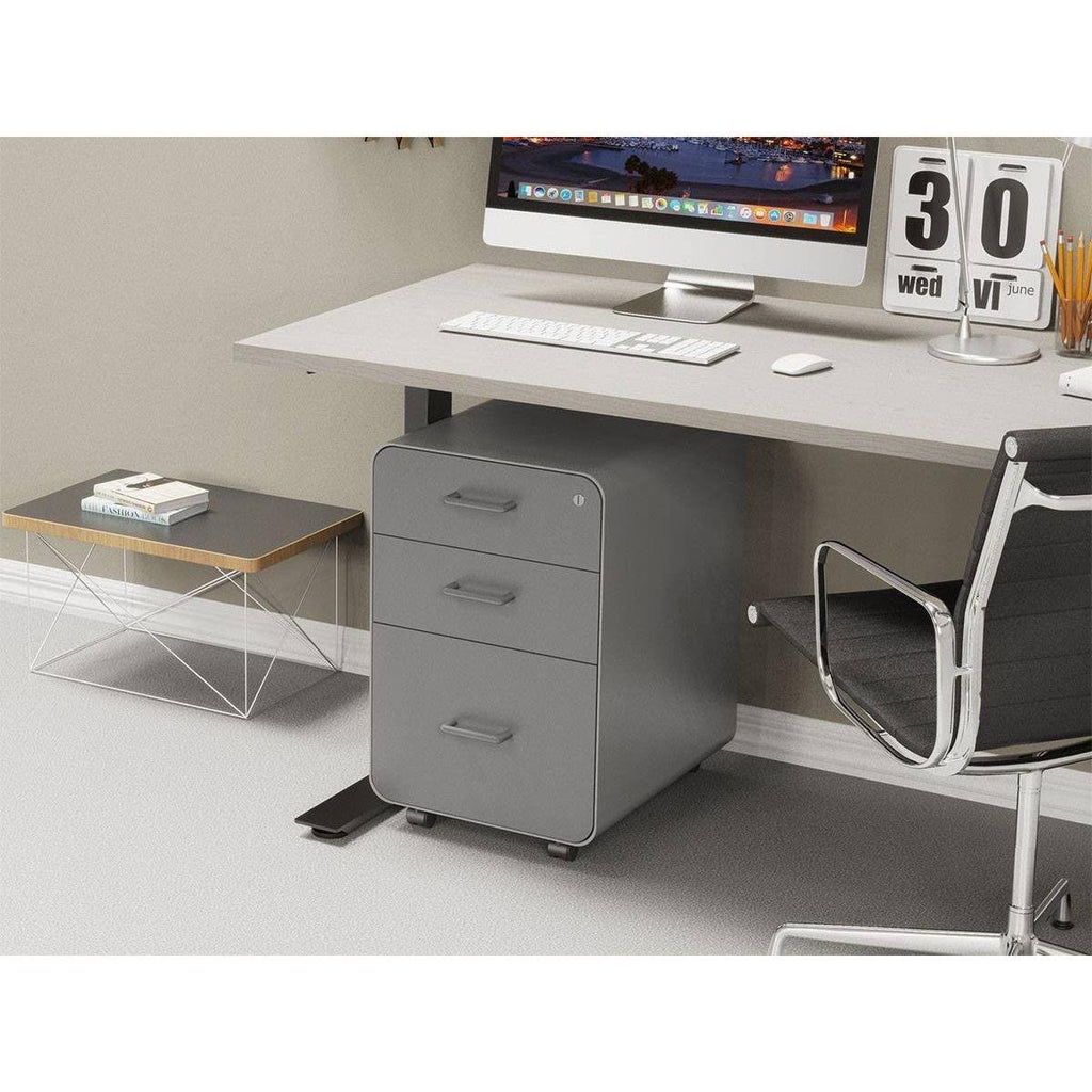 Rolling Round Corner 3-Drawer File Cabinet Q933843