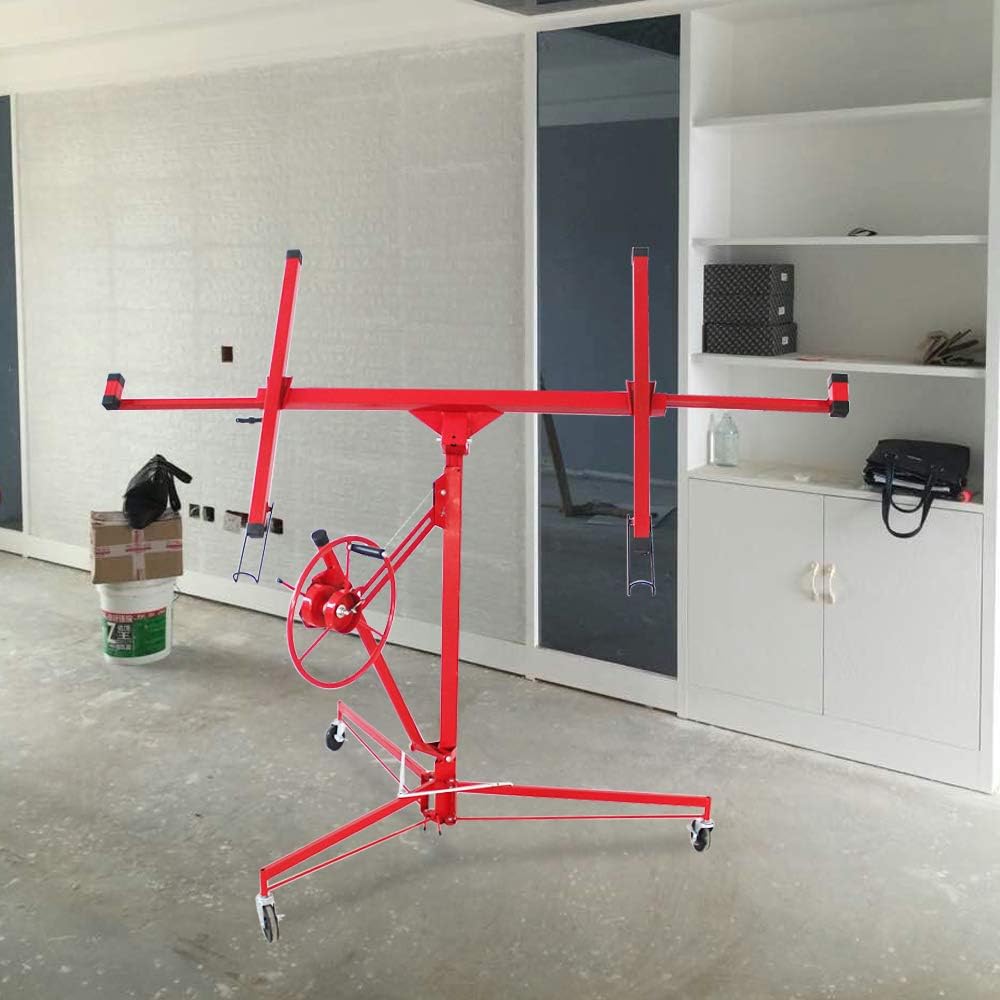11 Feet 150 lbs Rolling Drywall Panel Lift Hoist G8108