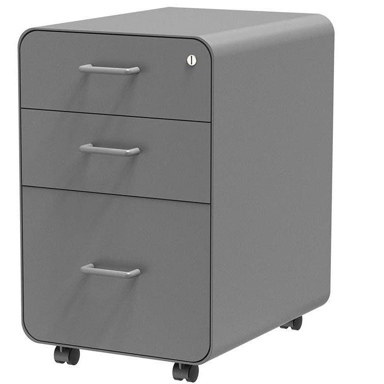 Rolling Round Corner 3-Drawer File Cabinet Q933843