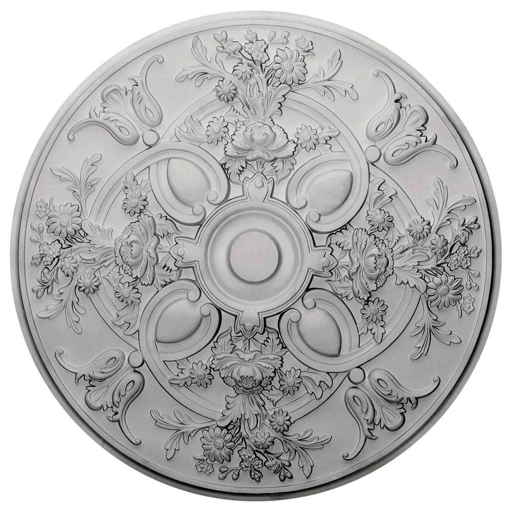31 1/4x22OD x 2 1/4x22P Hand-Painted Ceiling Medallion D32443
