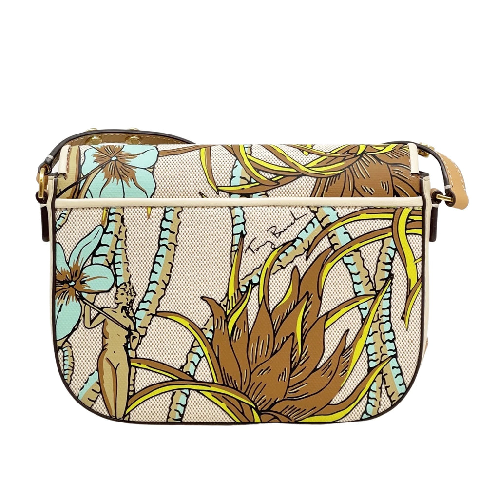 Women's Printed Canvas Convertible Crossbody Bag O502