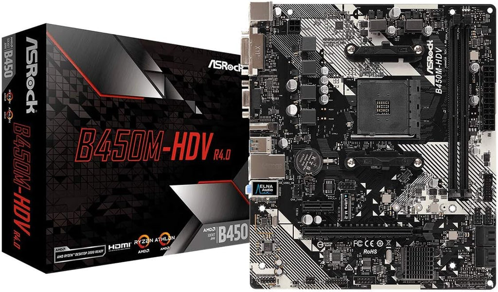Micro ATX AMD Motherboard & 500W 80+ White Certified PSU M124