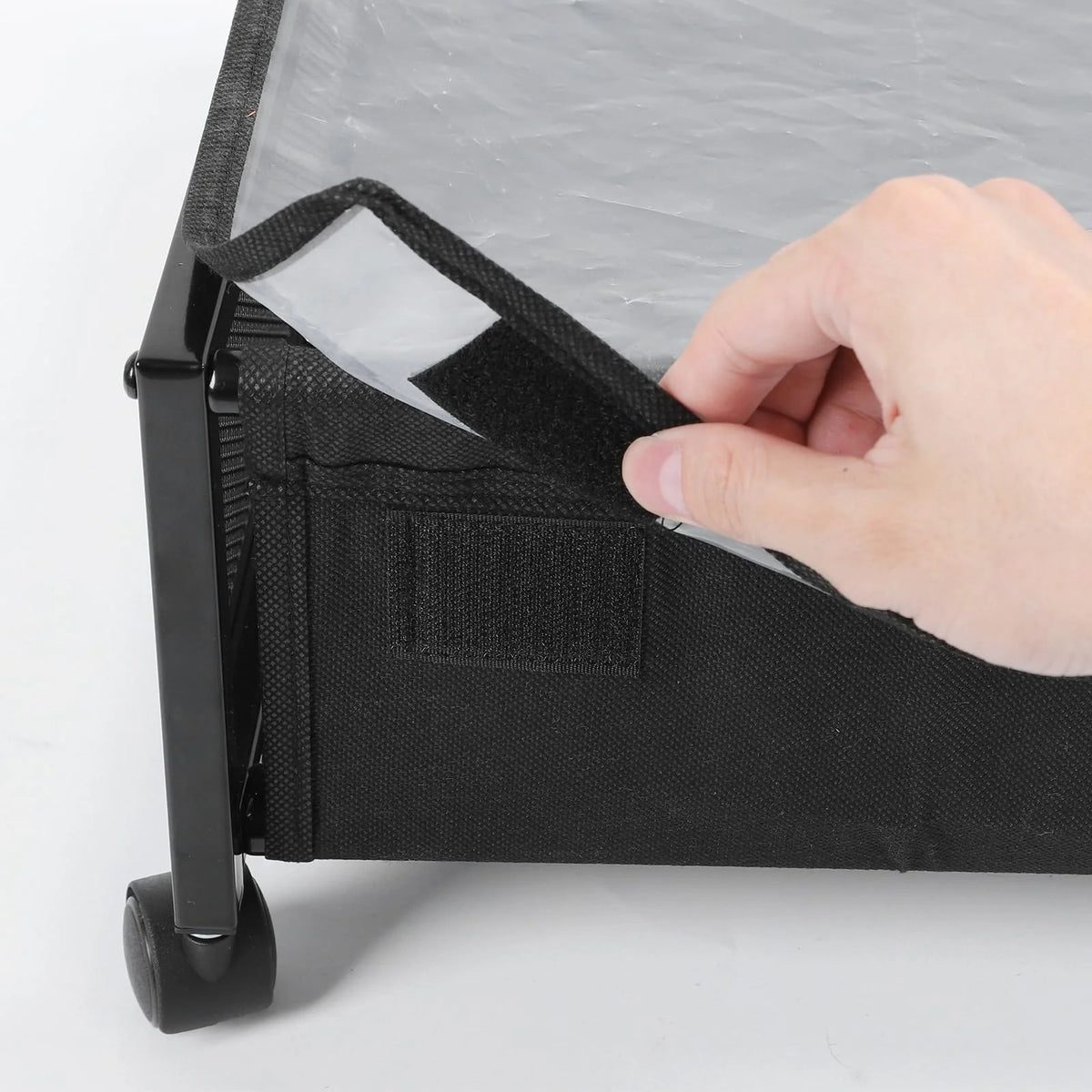 Black 2 Pack Under Bed Storage with Wheels and Lid Q47812