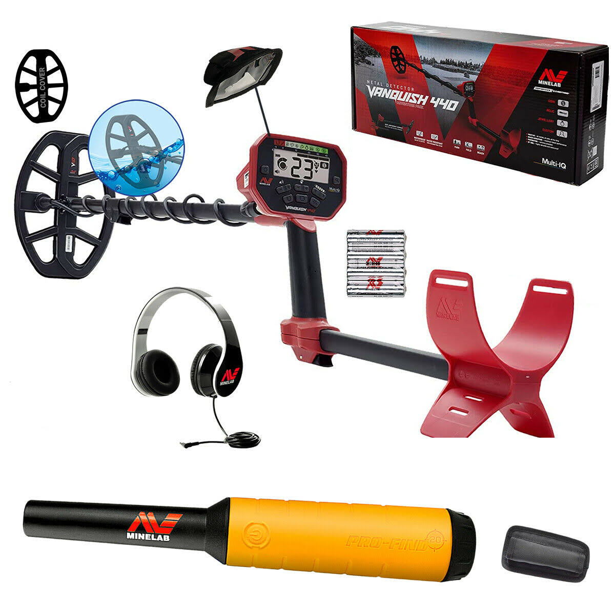 10 x 7 Coil Metal Detector with Pinpointer G96361