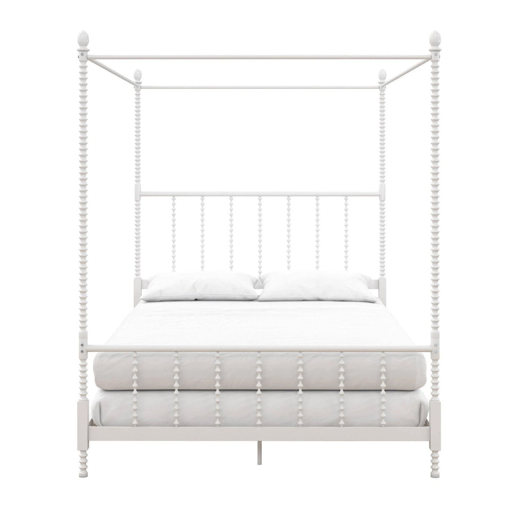White Metal Canopy Bed X7627