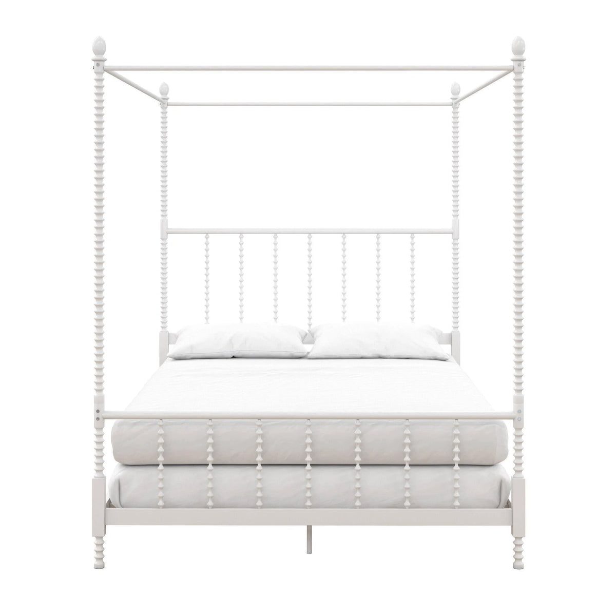 White Metal Canopy Bed X7627