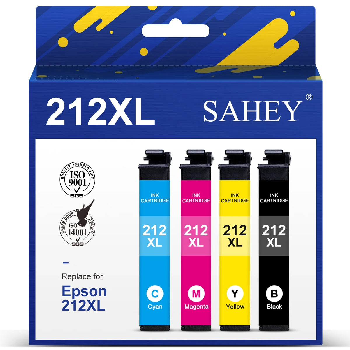 4 Pack Black Cyan Magenta Yellow 212xl Ink Cartridge P56927