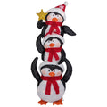 41" Lighted Stacked Penguin Family Outdoor Christmas Decoration E340076