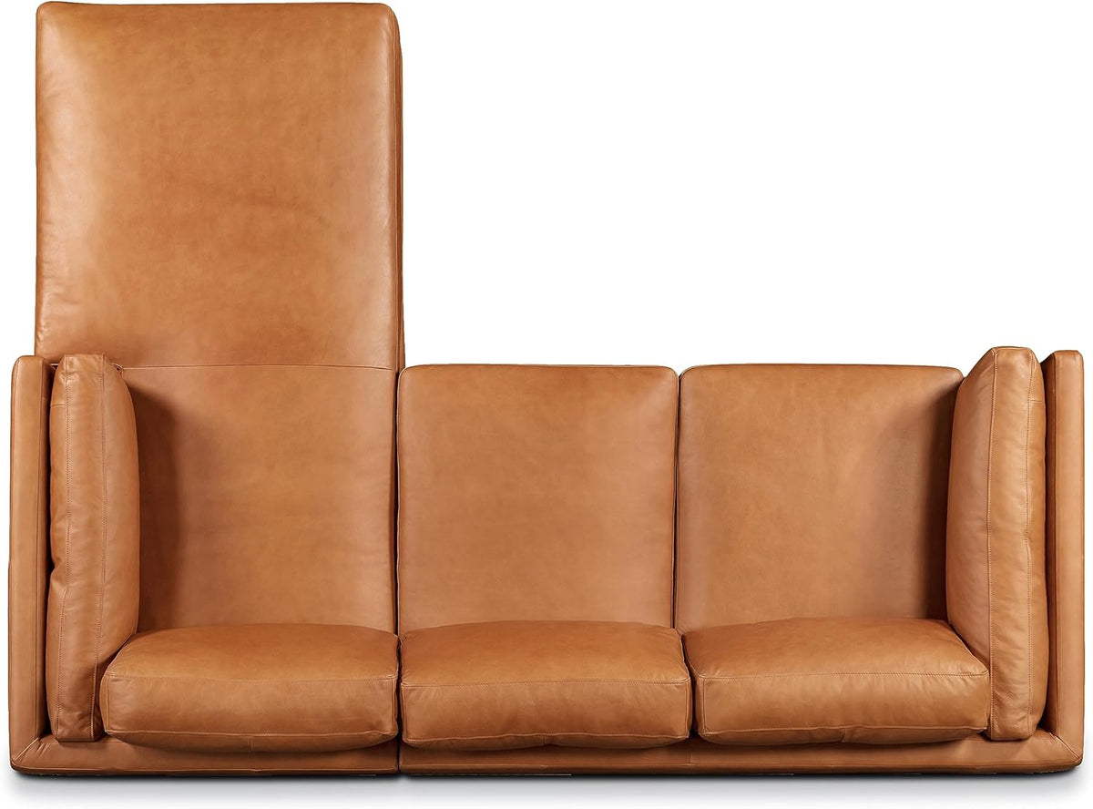 Saddle Tan Right-Facing Sofa Sectional, 90 inches X395