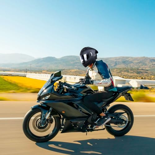 Matt Black Medium Full Face Modular Motorcycle Helmet S45428