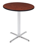 Cherry/Chrome Round X-Base Table S294260