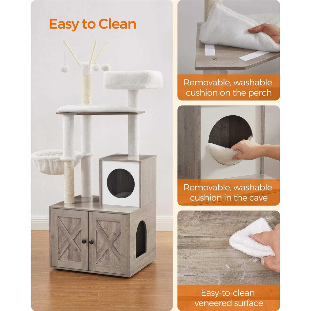 Cat Tree with Litter Box Enclosure 2-in-1 O829997