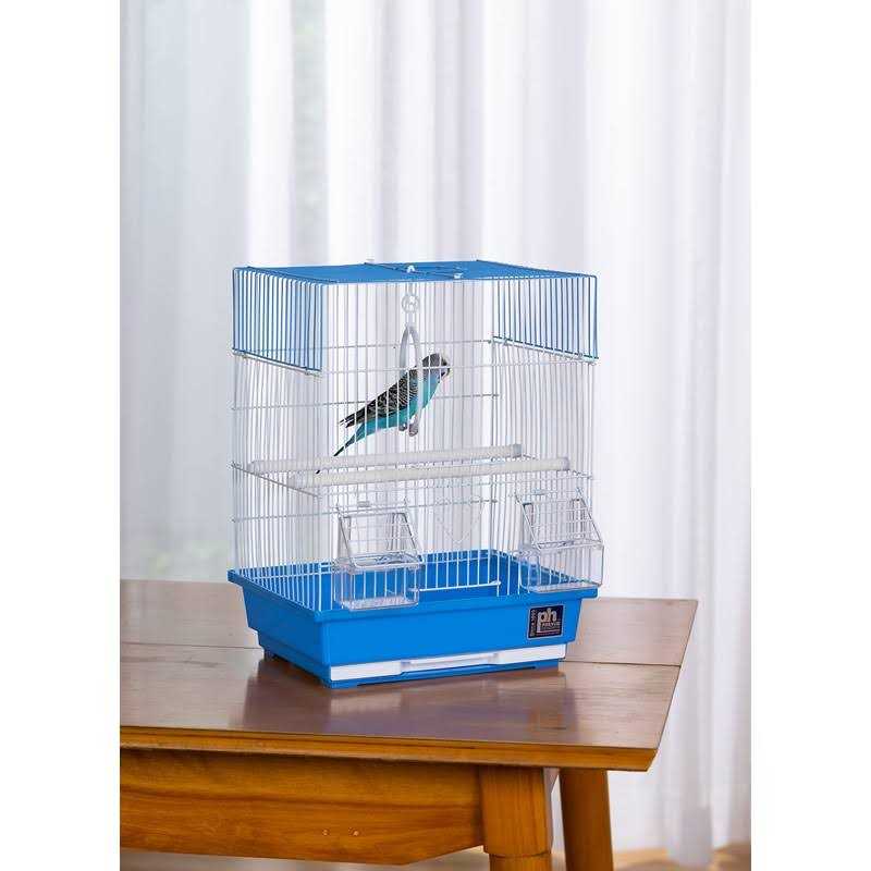 Blue and White Flat Top Bird Cage S88023